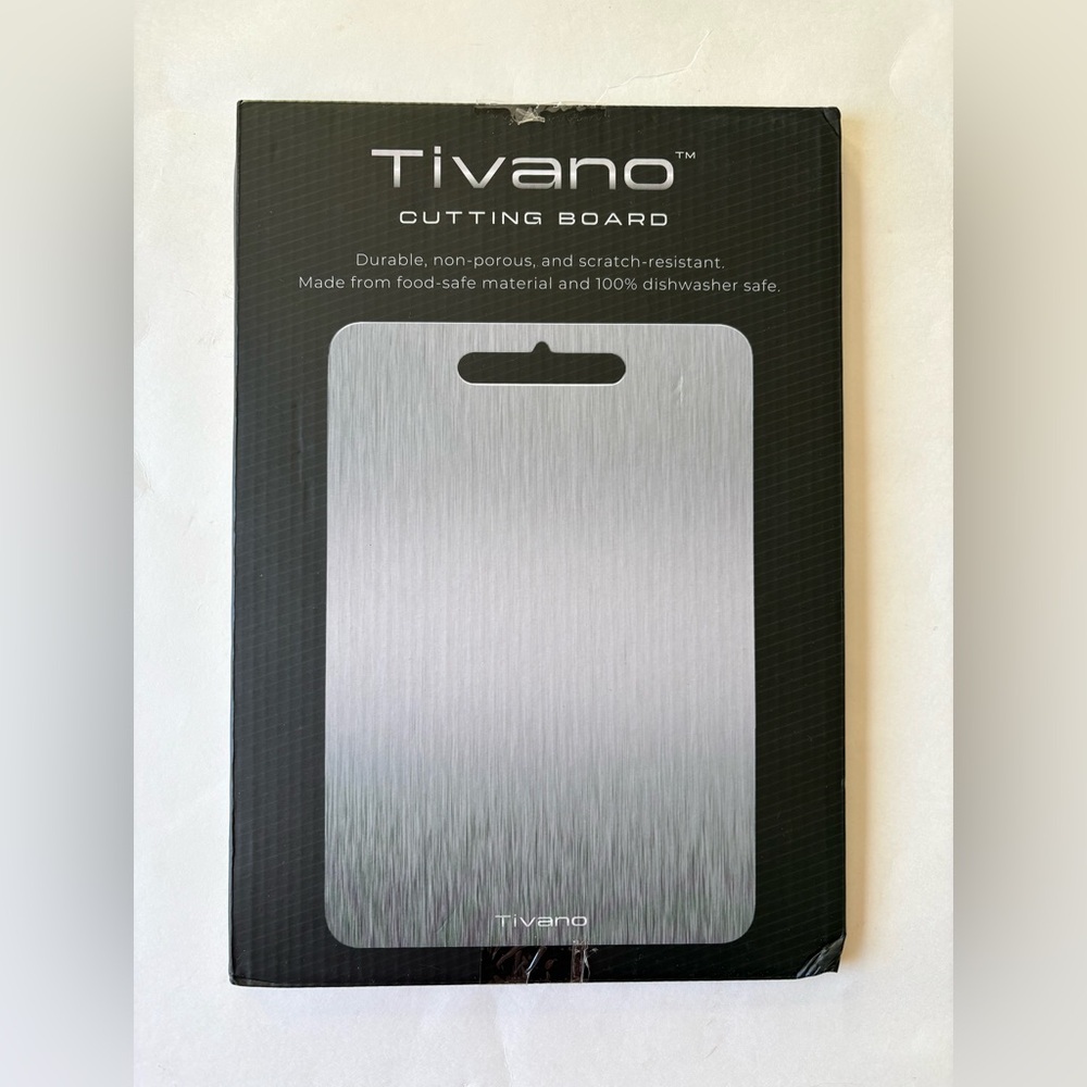 Tivano Cutting Board Metal 11.4” x 8” Durable Scratch Resistant Dishwasher Safe